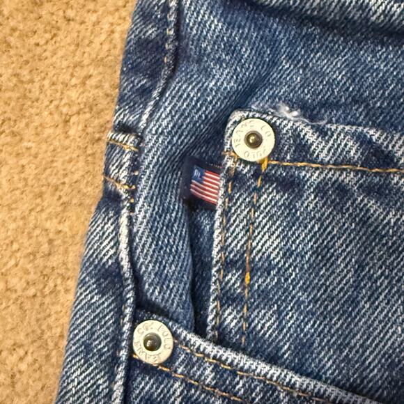 Vintage Ralph Lauren Jeans Mens 34x30 Polo Jeans Company Baggy Fit Wide Leg - Picture 4 of 6